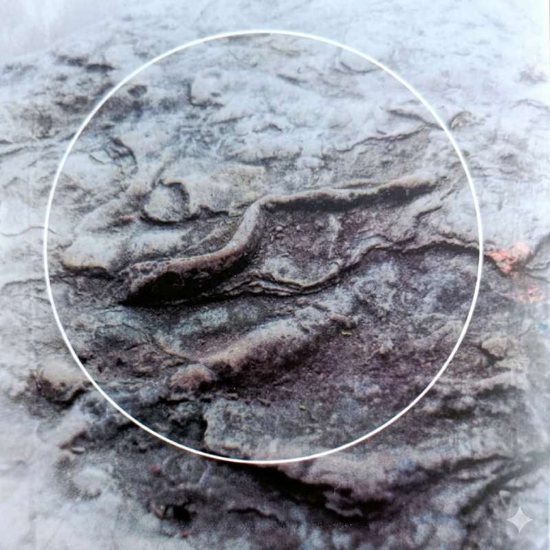 Detalle de icnitas fósiles del género Thalassinoides encontradas en las Rocas de Suesca, evidencia de un mar ancestral.