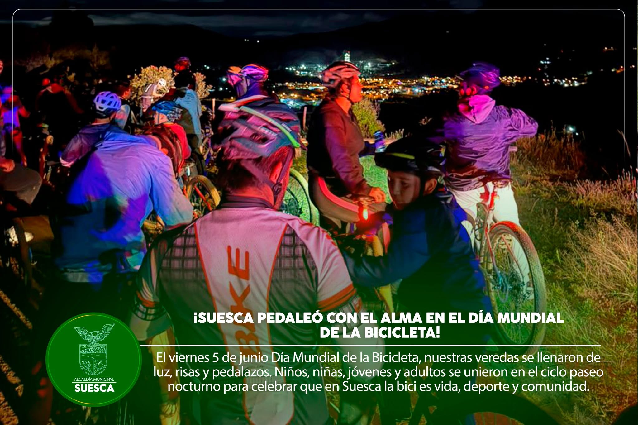 Suesca Pedaleó con el alma en el día mundial de la bicicleta